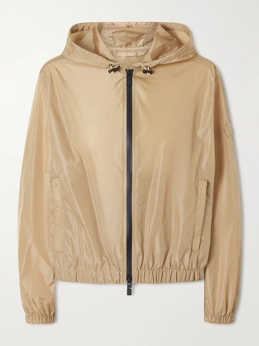Image of Coats & Jackets. Product name - Nelson Hooded Printed Shell Jacket in Beige colour by brand - Burberry