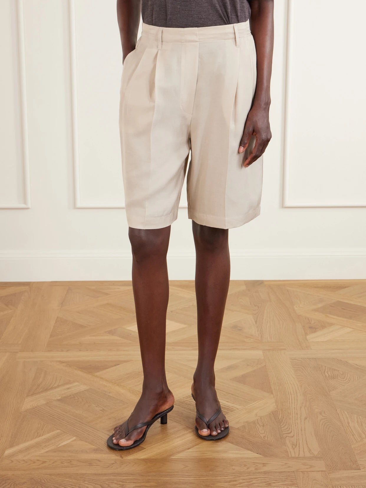 Kim Pleated Woven Shorts