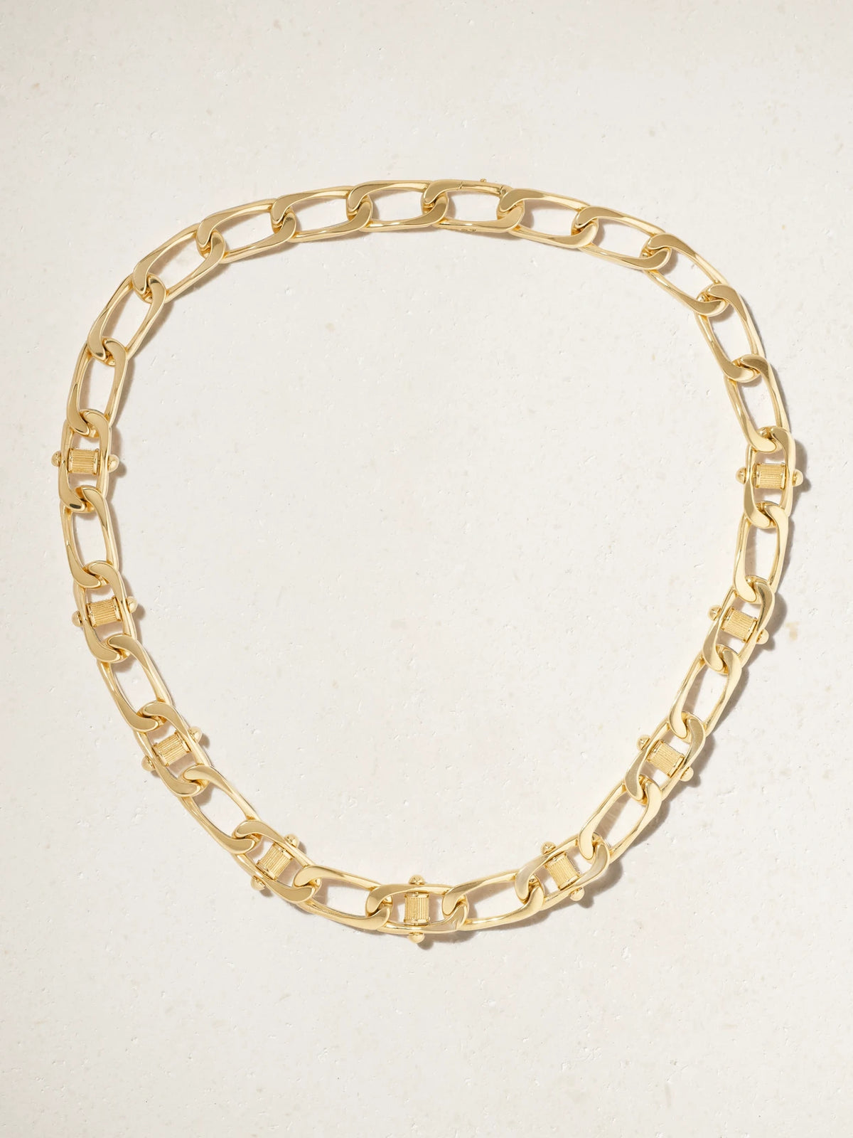 Pierced Curb 18-karat Gold Necklace