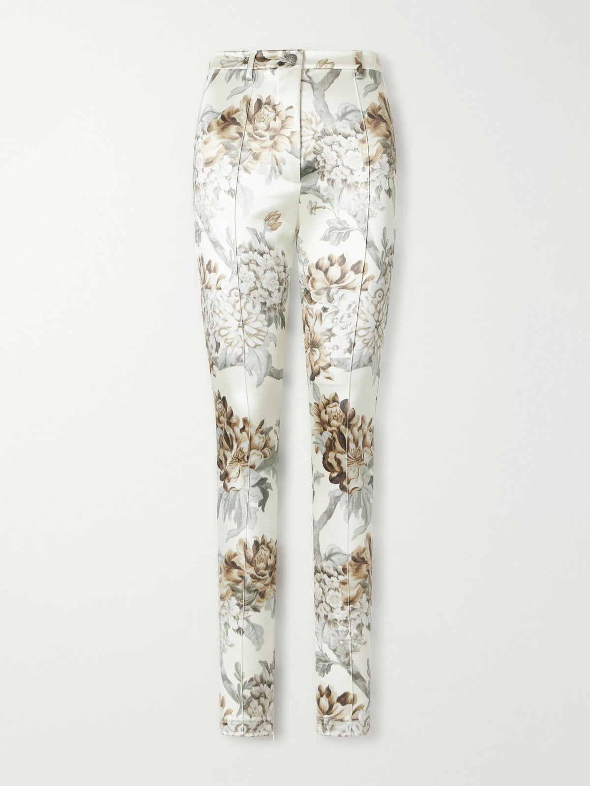 Acne Studios Floral-print Satin Skinny-leg Pants