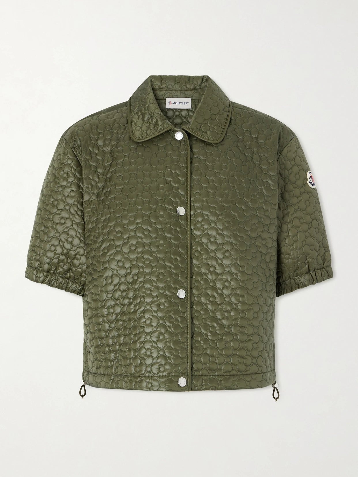 Image of Coats & Jackets. Product name - Quilted Shell Jacket in Dark green colour by brand - Moncler