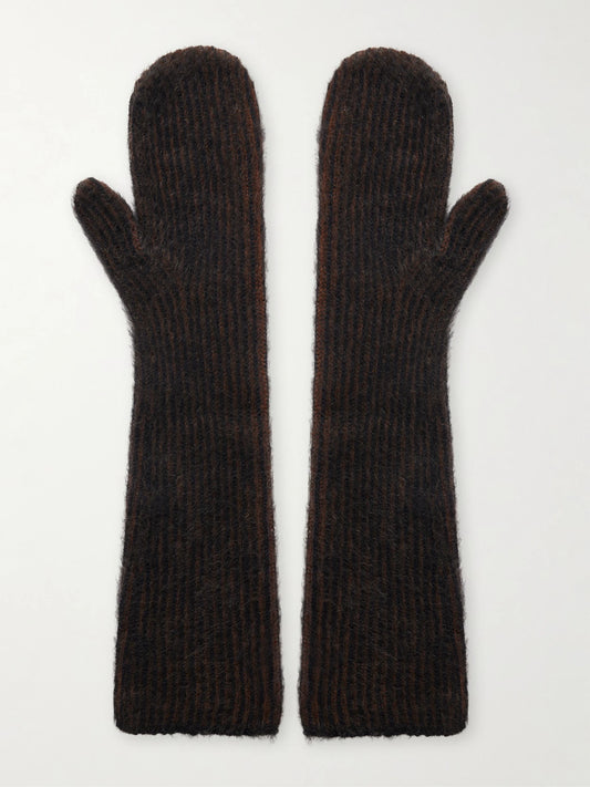 Brunello Cucinelli Ribbed Mohair-blend Gloves
