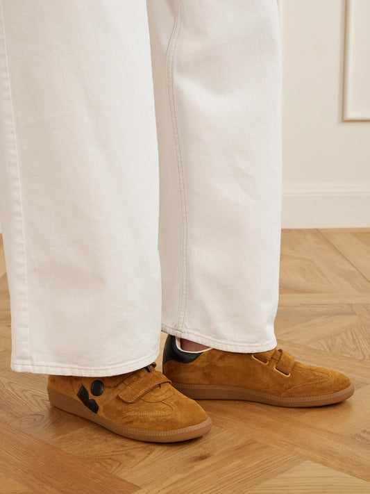 Beth Leather-trimmed Suede Sneakers