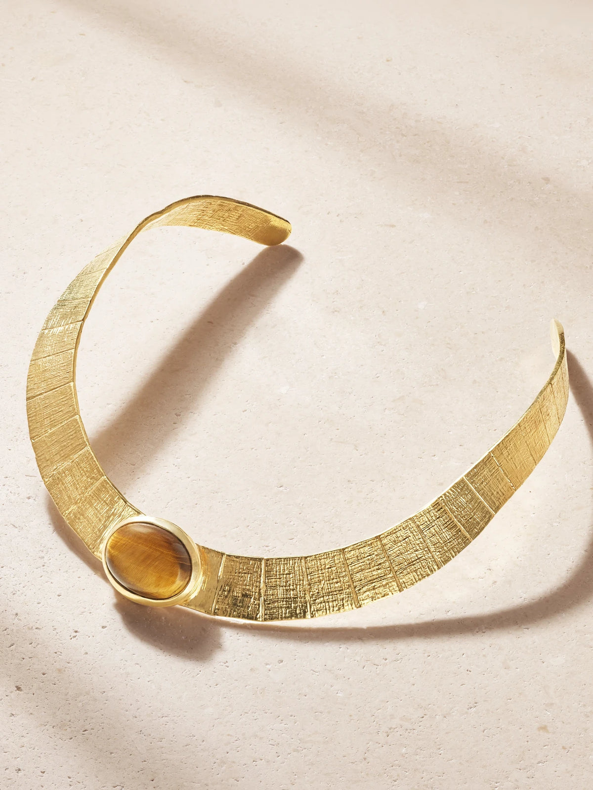 Juju Vera Athena Gold Vermeil Tiger's Eye Choker