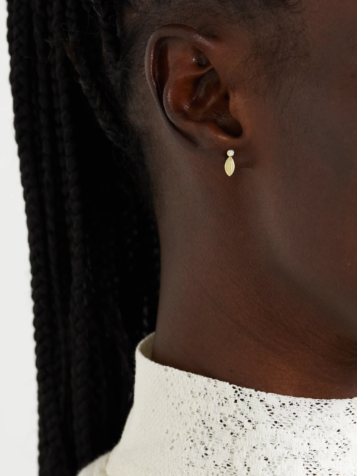 Image of Earrings. Product name - 18-karat Gold And Diamond Earrings in Multi colour by brand - Jennifer Meyer