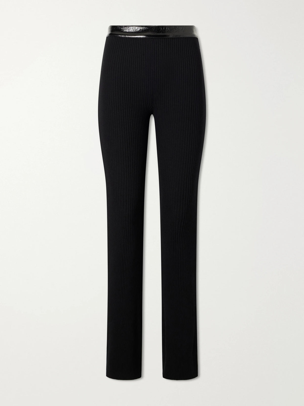 COURREGES Ribbed Flared Vinyl Pants
