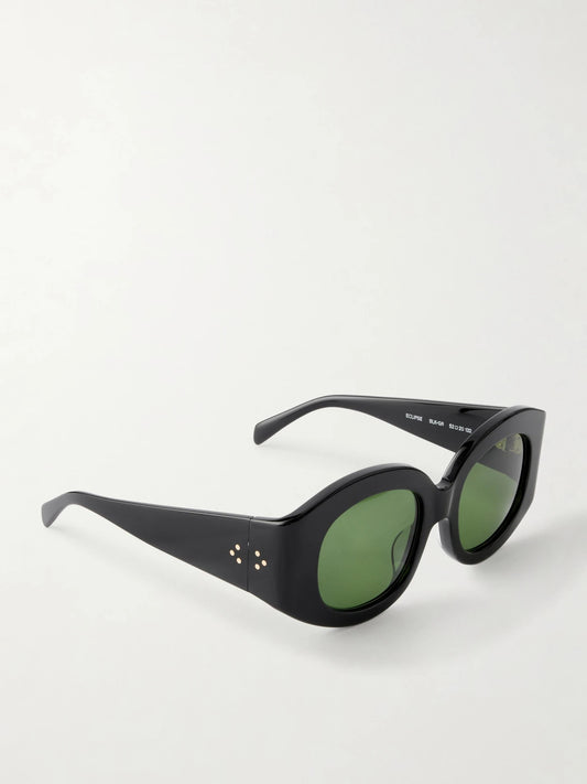 Eclipse Round-frame Acetate Sunglasses