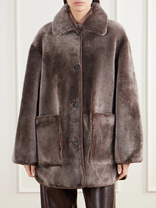 ARMA Nicola Reversible Shearling And Leather Jacket