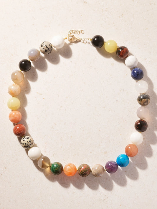 JIA JIA 14-karat Gold Multi-stone Beaded Necklace