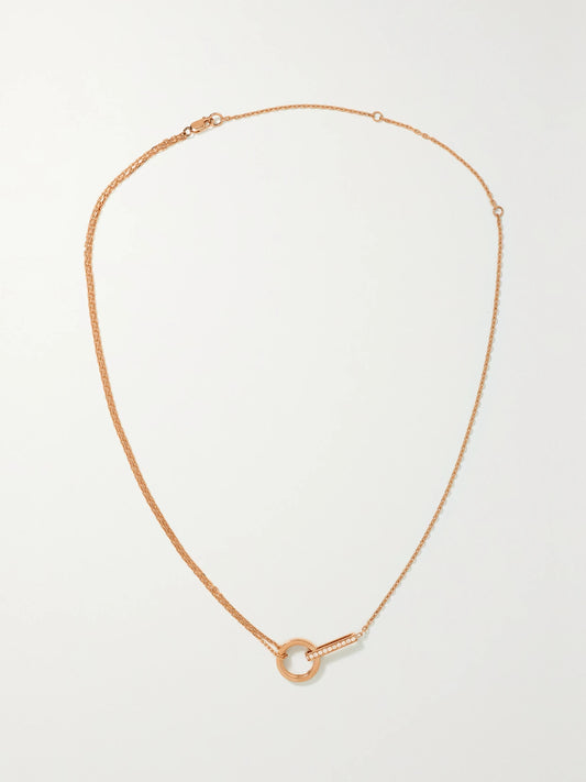 Berbère 18-karat Rose Gold Diamond Necklace