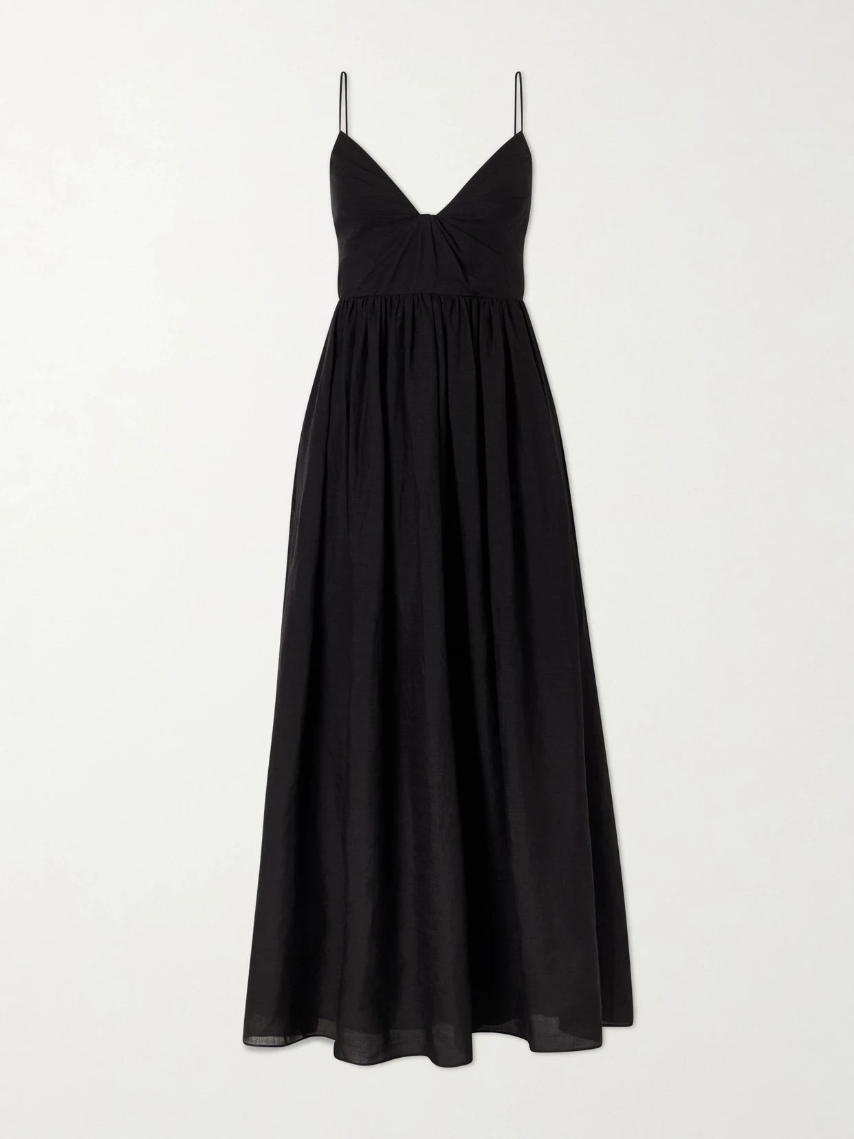 Image of Dresses. Product name - Vacation Ramie Maxi Dress in Black colour by brand - Aje