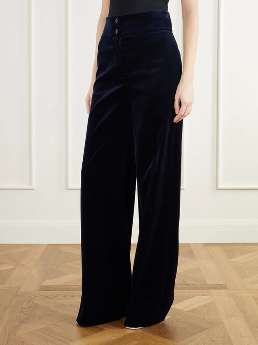 Altuzarra Rudy Cotton-blend Velvet Straight-leg Pants