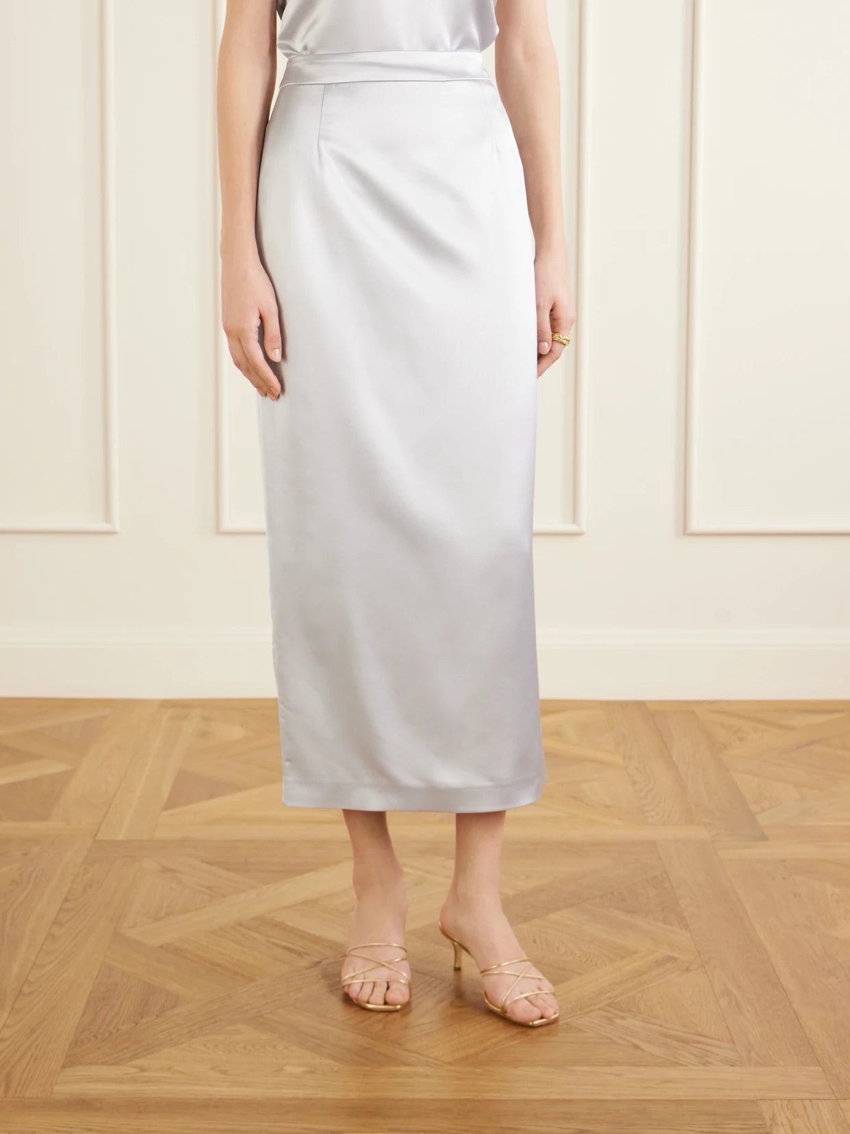 Shea Satin Midi Skirt