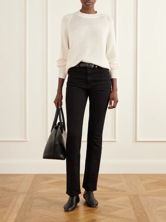 Image of Jeans. Product name - The Slim Stovepipe Skinny Jeans in Black colour by brand - Jamie Haller