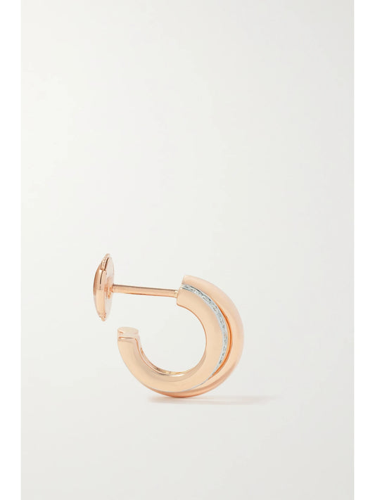 Together 18-karat Rose Gold Diamond Hoop Earrings