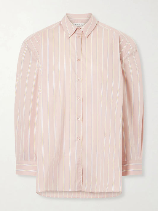 The Frankie Shop Oana Striped Cotton Shirt