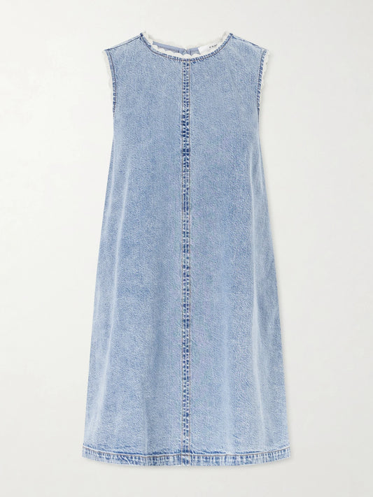 Crochet Tide Organic Cotton-blend Mini Dress
