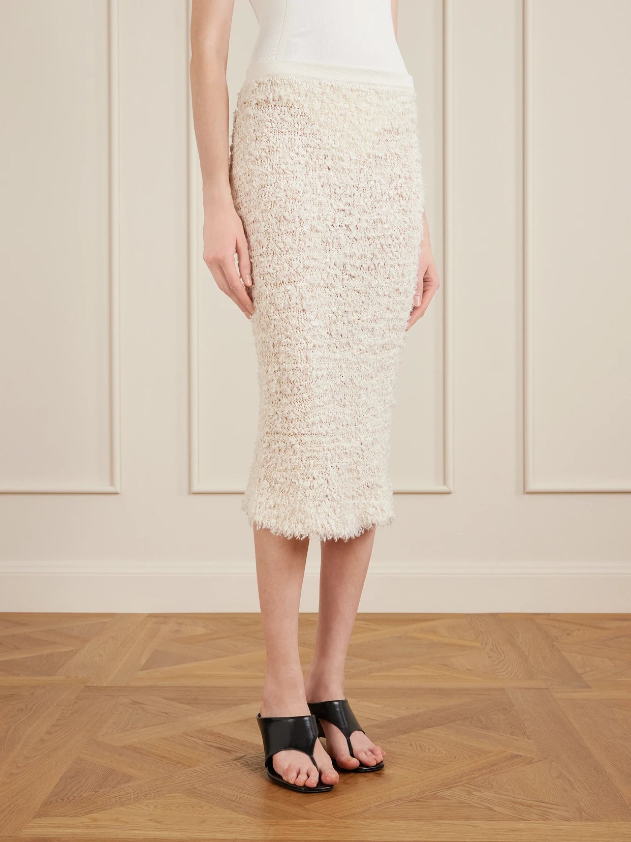 Adela Bouclé Midi Skirt