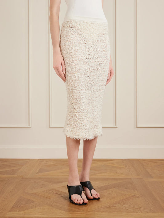 Adela Bouclé Midi Skirt