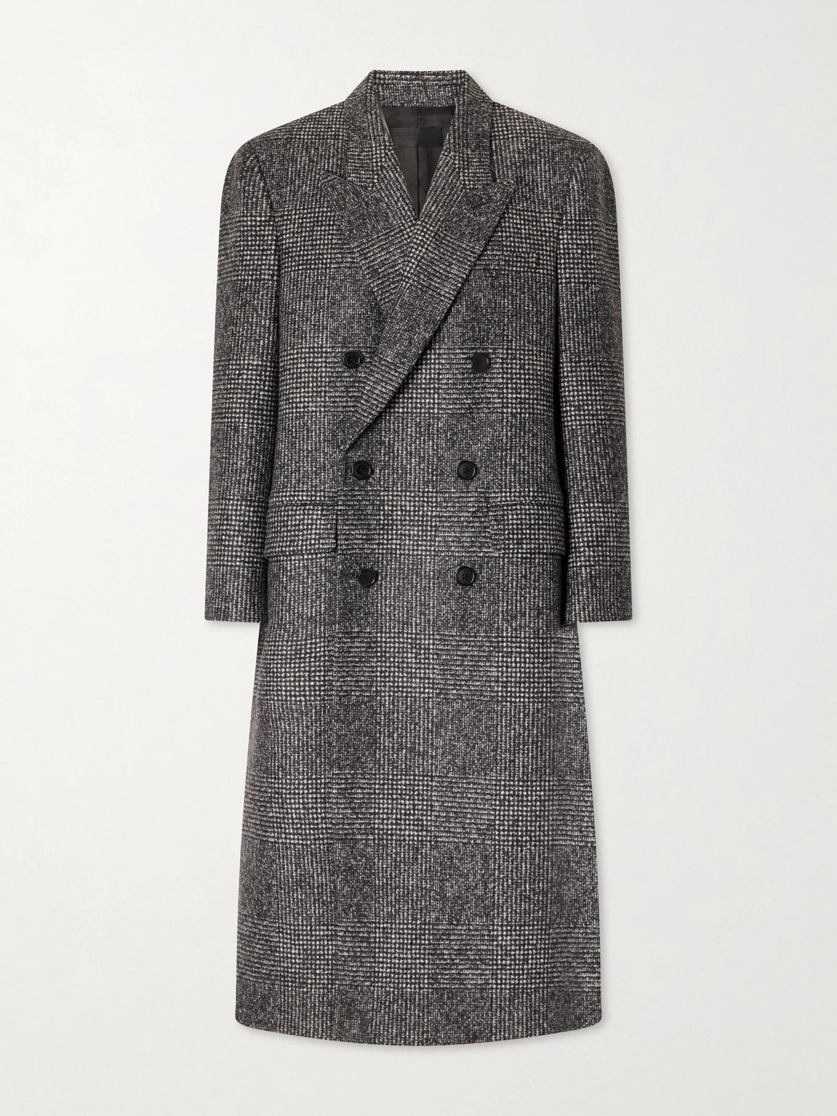 Nili Lotan Edmond Double-breasted Checked Wool-blend Coat