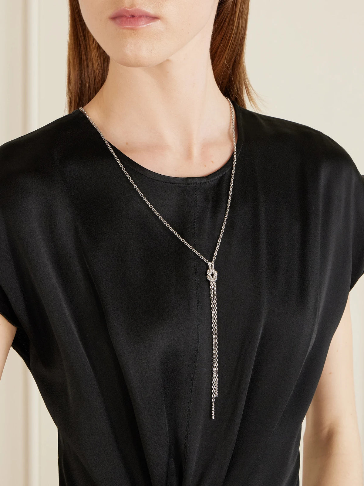 Image of Necklaces. Product name - Rhodium-plated Necklace in Silver colour by brand - TOTEME