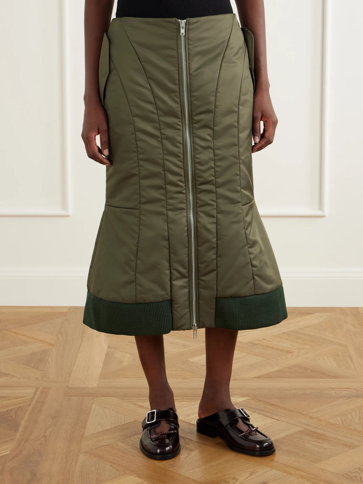 Simone Rocha Satin Midi Skirt