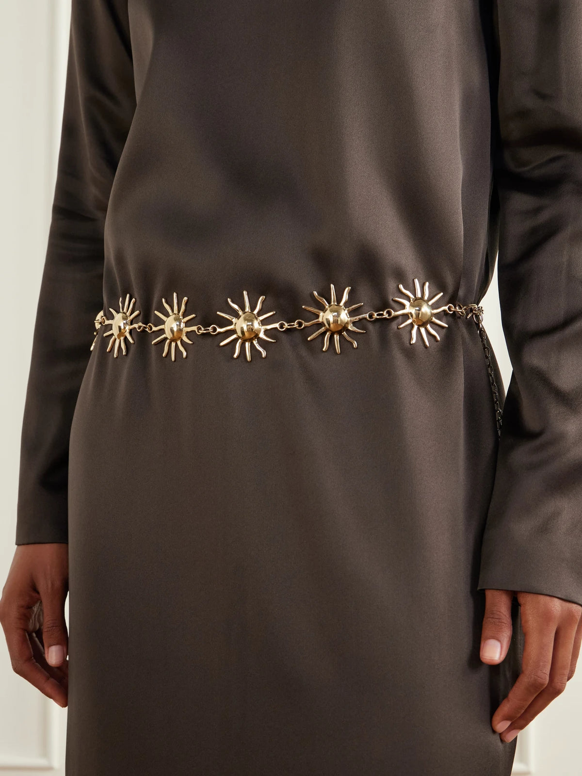Image of Belts. Product name - Soleil Gold-plated Belt in Multi colour by brand - Juju Vera