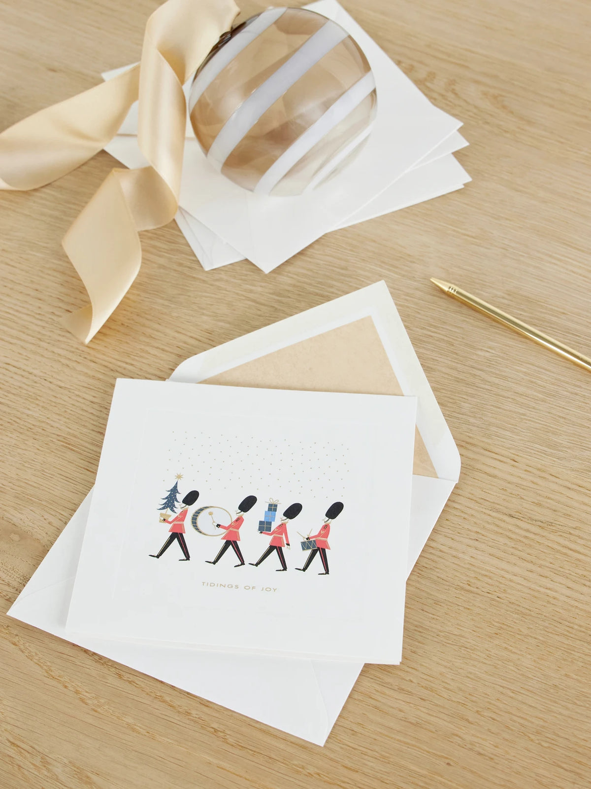 Image of Decor. Product name - Multipack Christmas Cards in White colour by brand - Smythson