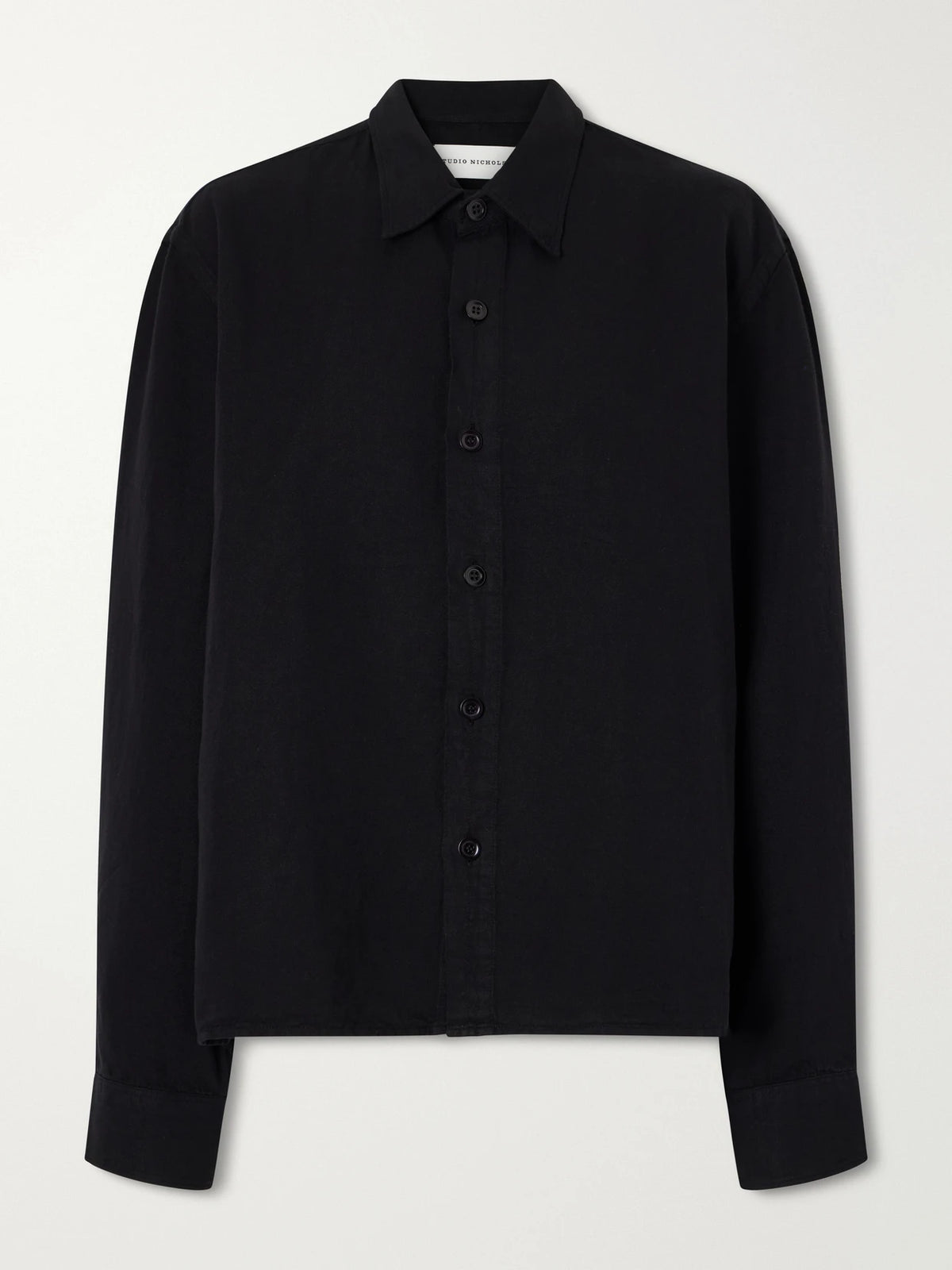 Studio Nicholson Hithe Garment-dyed Cotton And Linen-blend Shirt