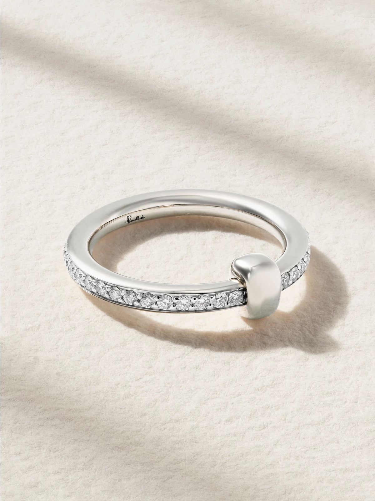 Together Rhodium-plated 18-karat White Gold Diamond Ring