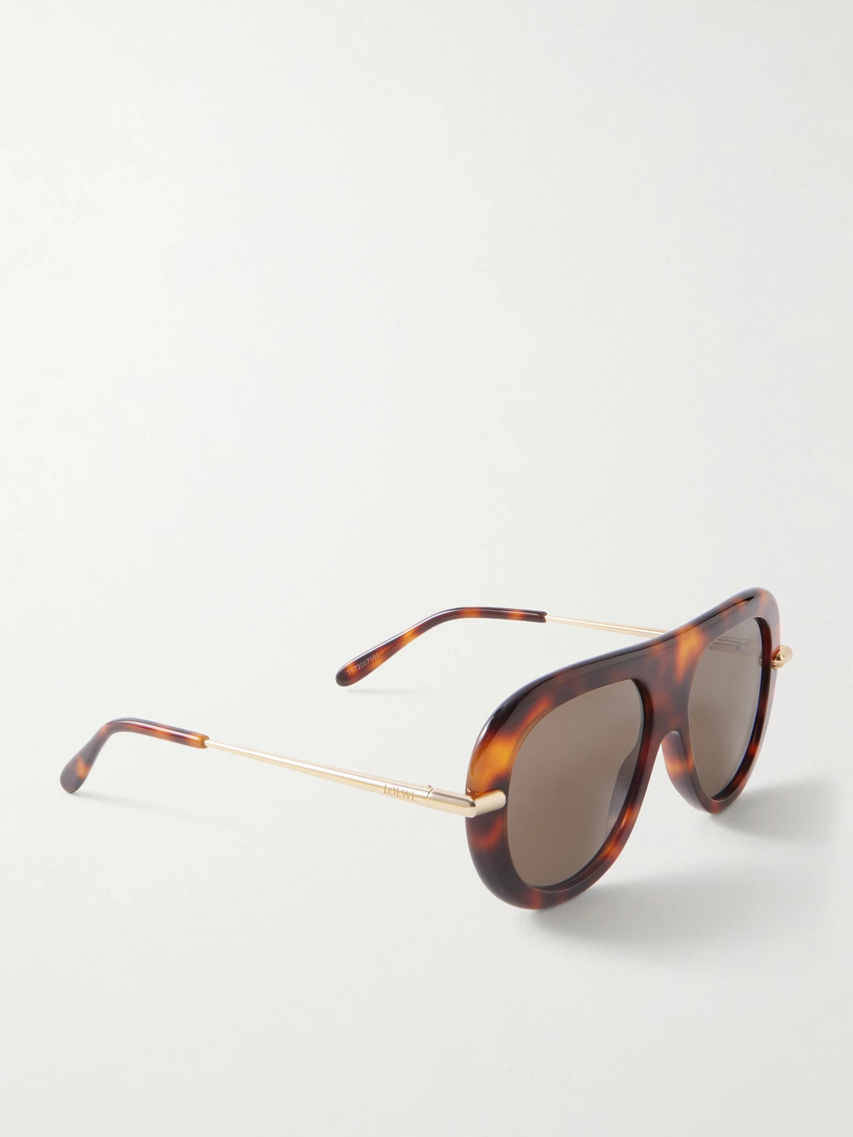 Slim Aviator-style Tortoiseshell Acetate Sunglasses