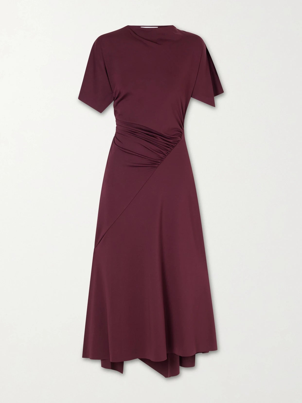 Draped Satin-jersey Midi Dress