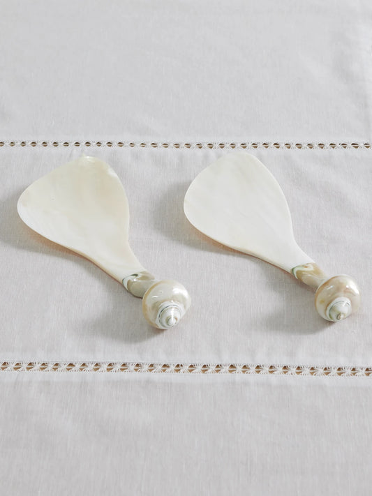 Set Of Two Mother-of-pearl Salad Servers