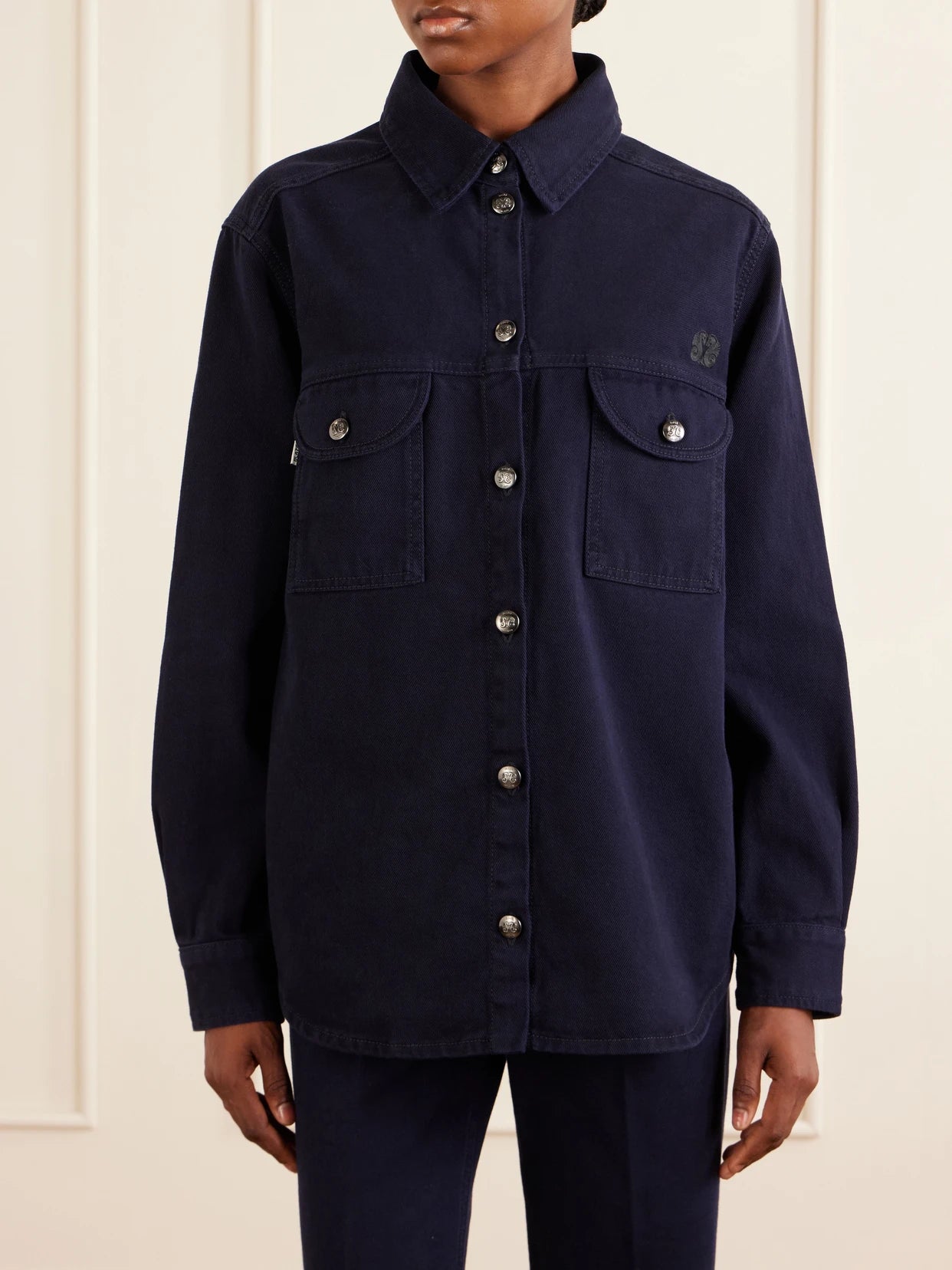 Berber Embroidered Denim Shirt