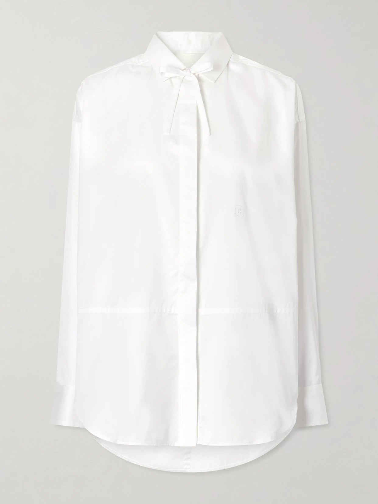 The Dune Tie-detailed Cotton-sateen Shirt