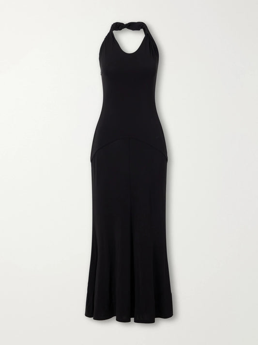 TOVE Eleanor Stretch-jersey Halterneck Midi Dress
