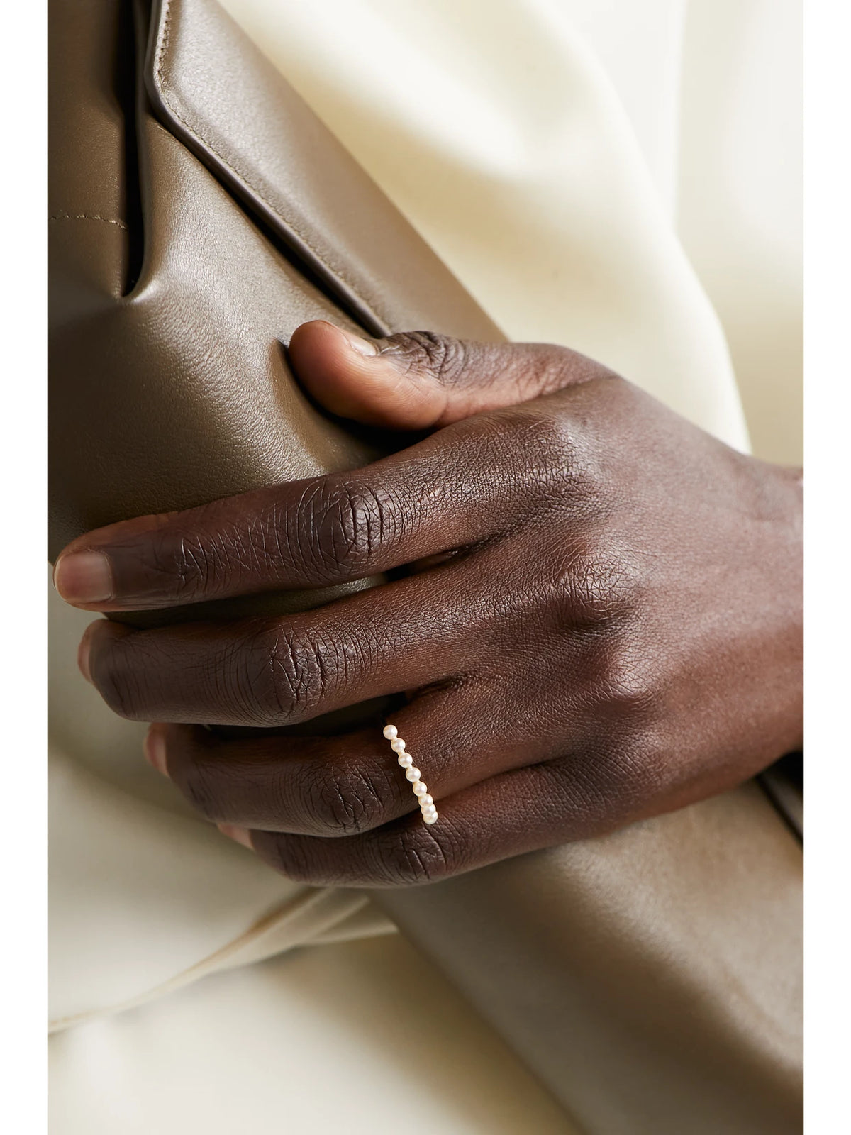Image of Rings. Product name - 14-karat Gold Pearl Ring in Multi colour by brand - Mateo
