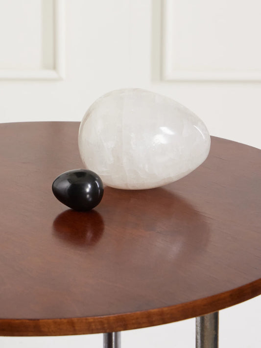 Image of Decor. Product name - Egg Quartz Paperweight in Clear colour by brand - Fourth Street