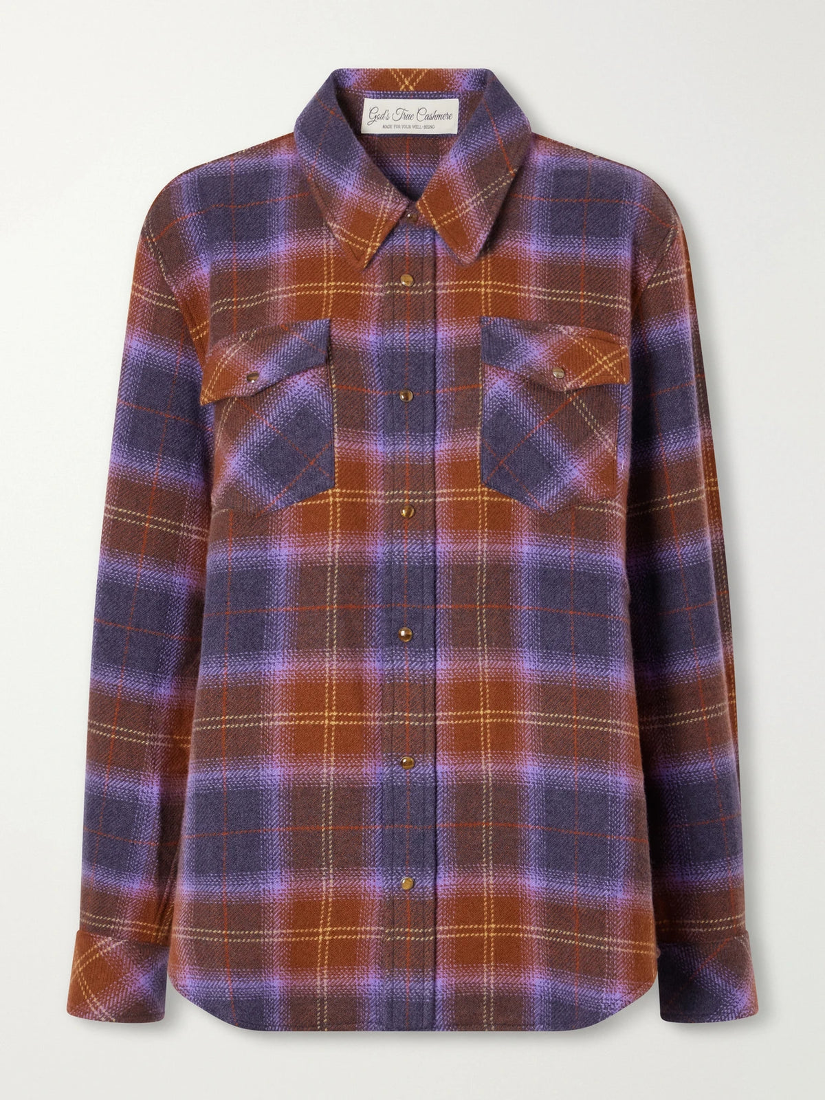 God's True Vulcan Checked Cashmere Shirt