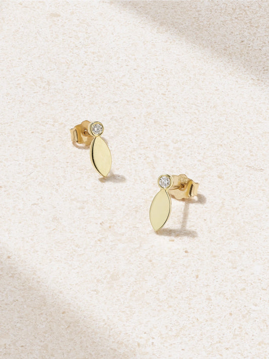 18-karat Gold And Diamond Earrings
