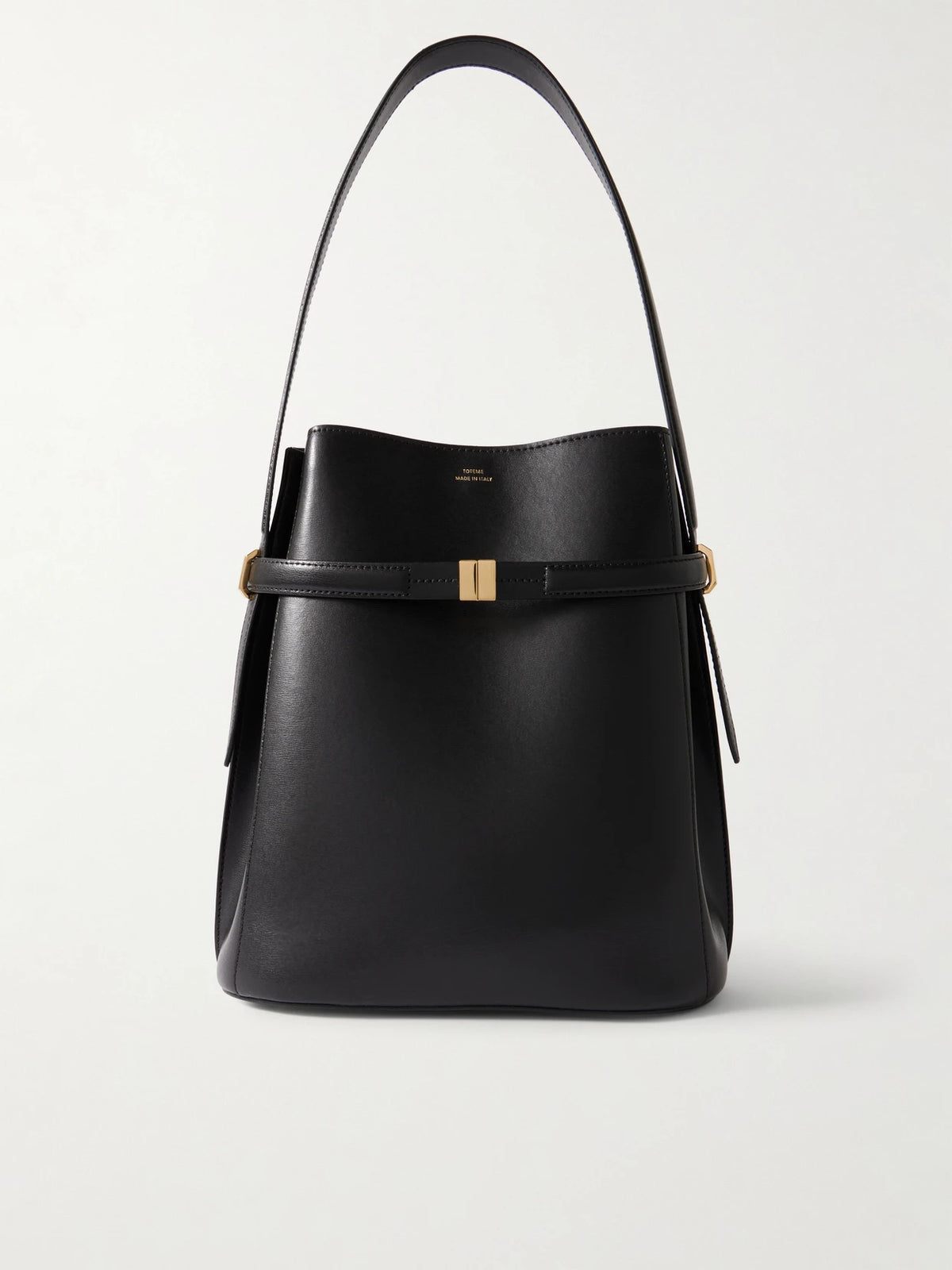 Belted Leather Tote