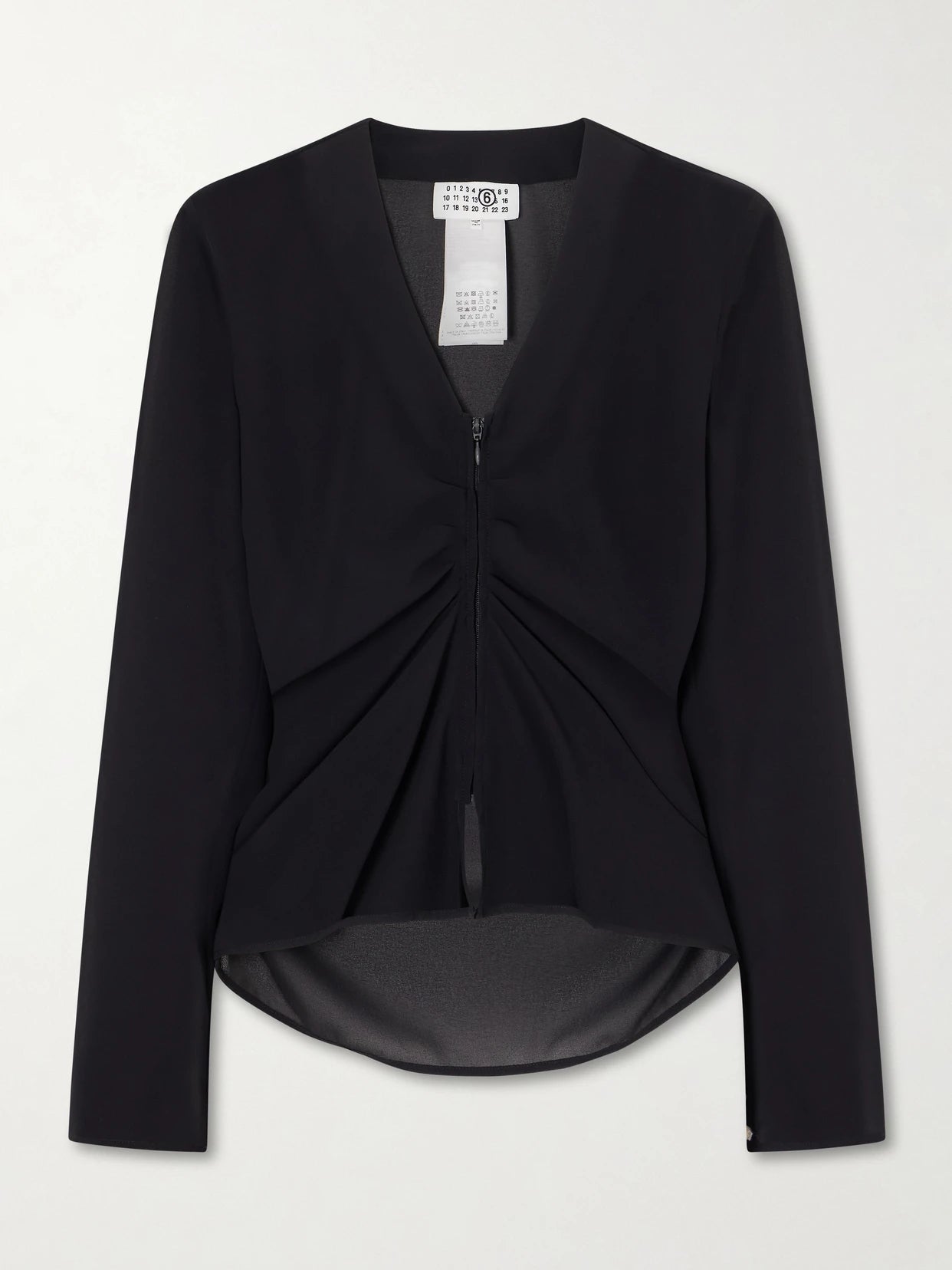 Jersey Zip-up Blouse