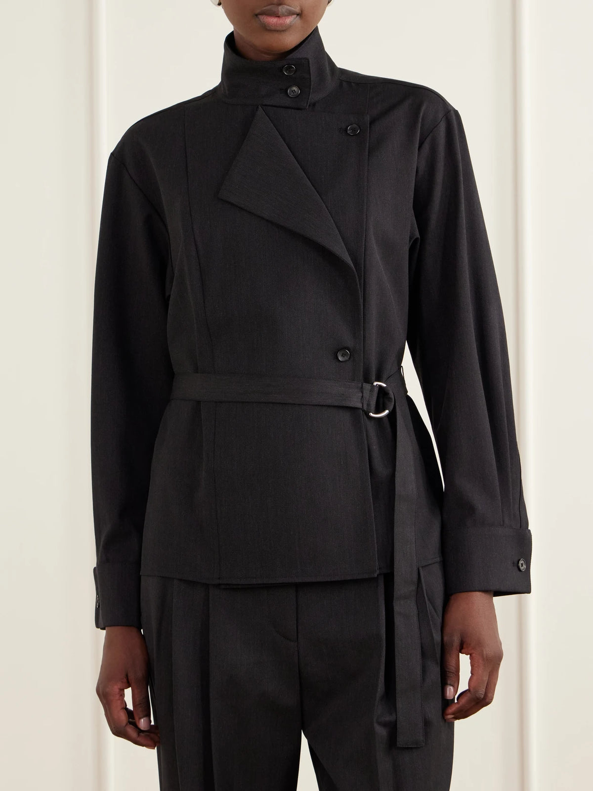 TWP The Last Chapter Belted Wool-blend Twill Jacket