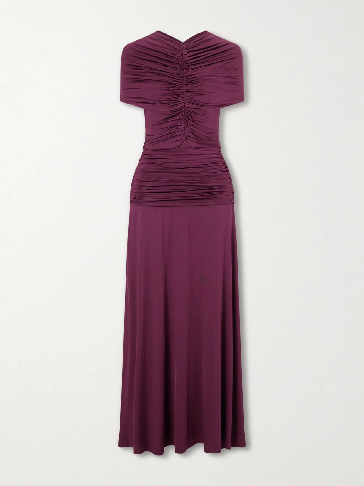 Self-Portrait Gathered Jersey Maxi Dress