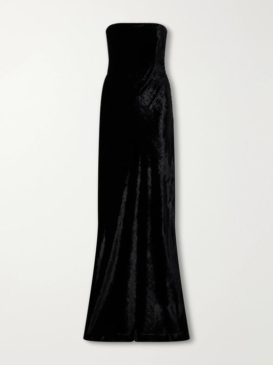 BERNADETTE Luna Bustier Velvet Gown