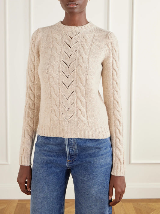 Max Mara Samba Cable-knit Wool And Cashmere-blend Sweater