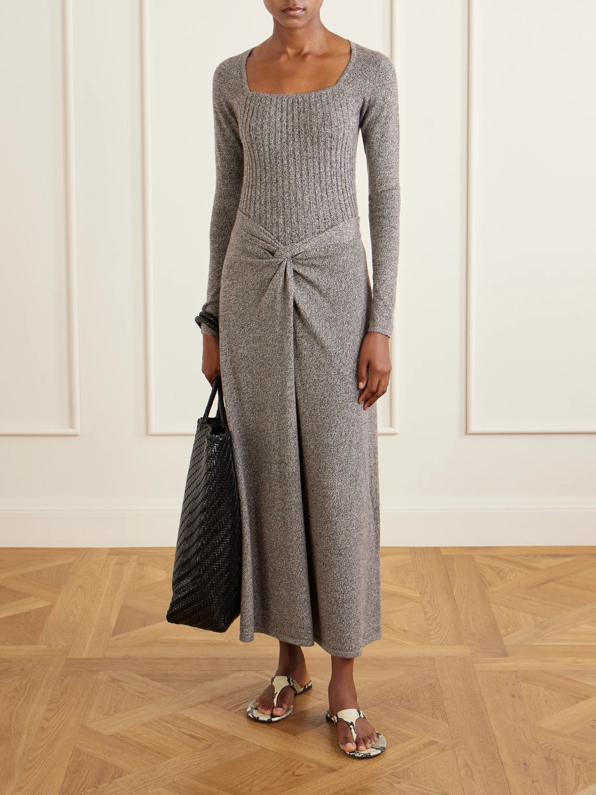 Big Woven Leather Tote Bag