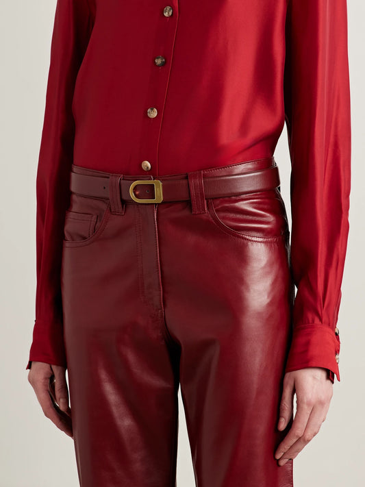 KHAITE Saddle Leather Belt
