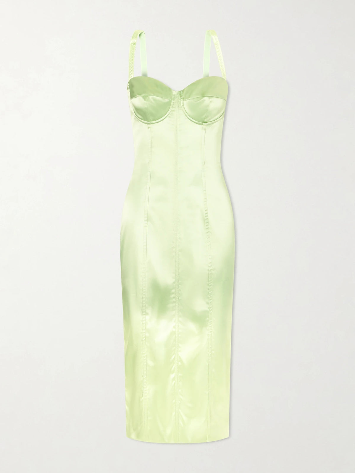 Satin Bustier Midi Dress