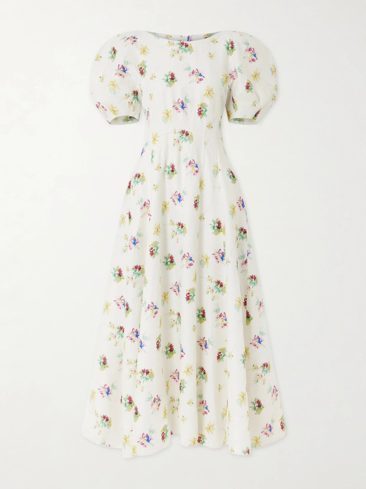 Ranya Floral-print Linen-twill Dress